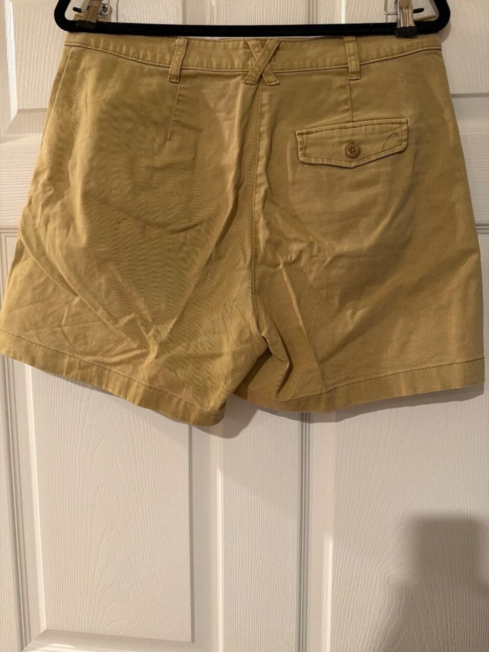 J.Crew Womens Khaki Chino Shorts Size 8 Mid-Rise Sustainable Cotton Blend - Picture 2 of 4